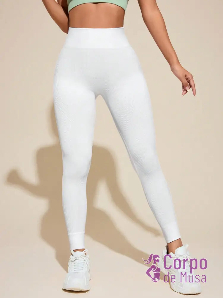 Legging Cintura Alta Seamless Com Compressão Fitness Legging Cintura Alta Seamless Com Compressão Fitness