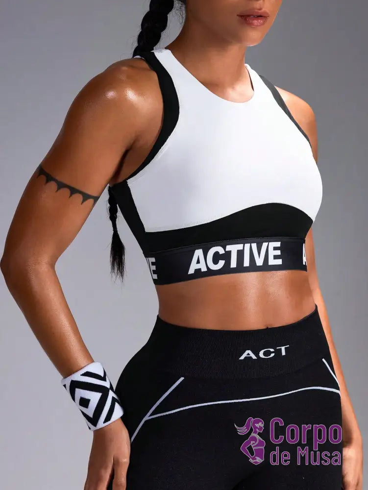 Top Nadador Gola Alta Com Recortes Estilo Training Branco / PP Top Nadador Gola Alta Com Recortes Estilo Training
