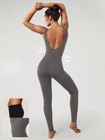 Macacão Alça Média Recorte Modelador Costas Profundas