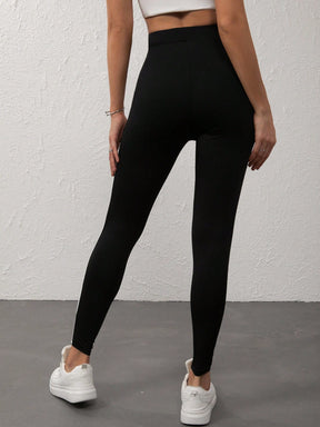 Legging Cintura Alta Com Listras Laterais Estilo Fitness