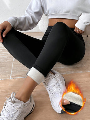 Legging Cintura Alta Térmica Com Forro Flanelado Fitness