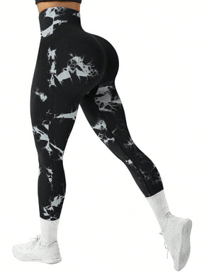 Legging Cintura Alta Textura Ventilada Estampa Fitness