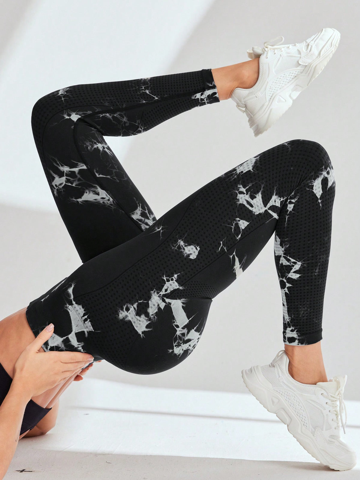 Legging Cintura Alta Textura Ventilada Estampa Fitness