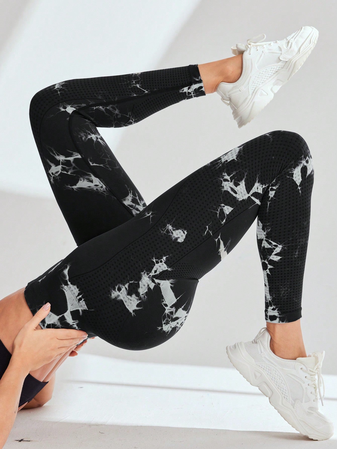 Legging Cintura Alta Textura Ventilada Estampa Fitness