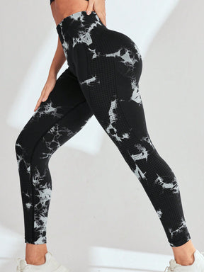Legging Cintura Alta Textura Ventilada Estampa Fitness