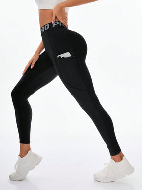 Legging Cintura Alta Com Bolso Lateral Estilo Treino Intenso
