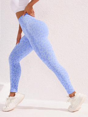 Legging Cintura Alta Seamless Com Estampa Texturizada Fitness