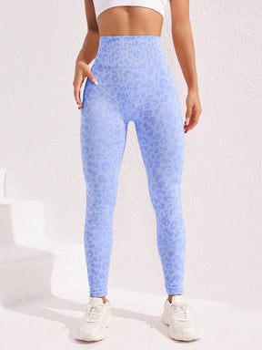 Legging Cintura Alta Seamless Com Estampa Texturizada Fitness