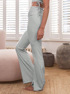 Legging Flare Cintura Alta Modeladora Estilo Casual Fitness