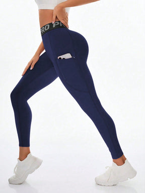 Legging Cintura Alta Com Bolso Lateral Estilo Treino Intenso