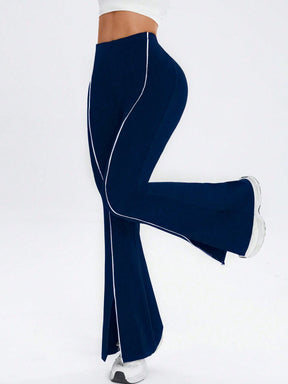 Legging Flare Cintura Alta Com Abertura Frontal Estilo Fitness