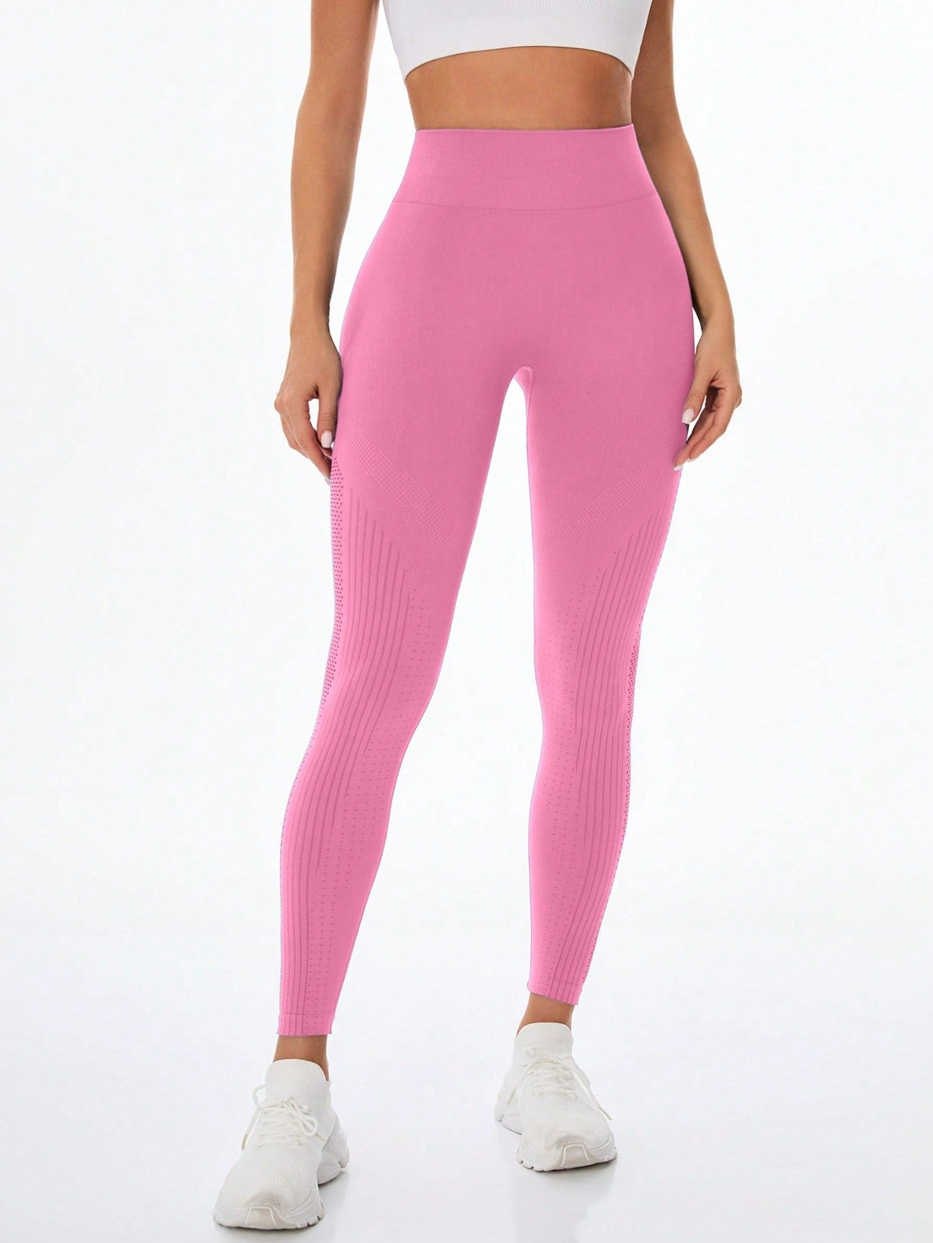 Legging Cintura Alta Seamless Com Recortes Estilo Performance