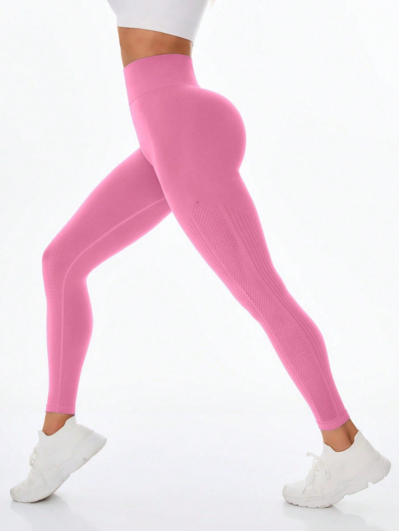 Legging Cintura Alta Seamless Com Recortes Estilo Performance