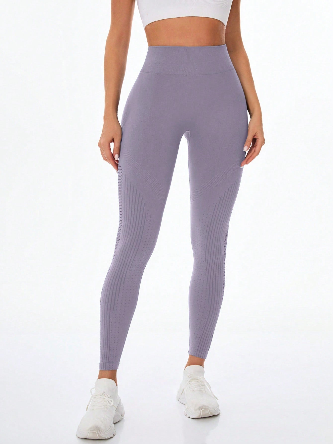 Legging Cintura Alta Seamless Com Recortes Estilo Performance