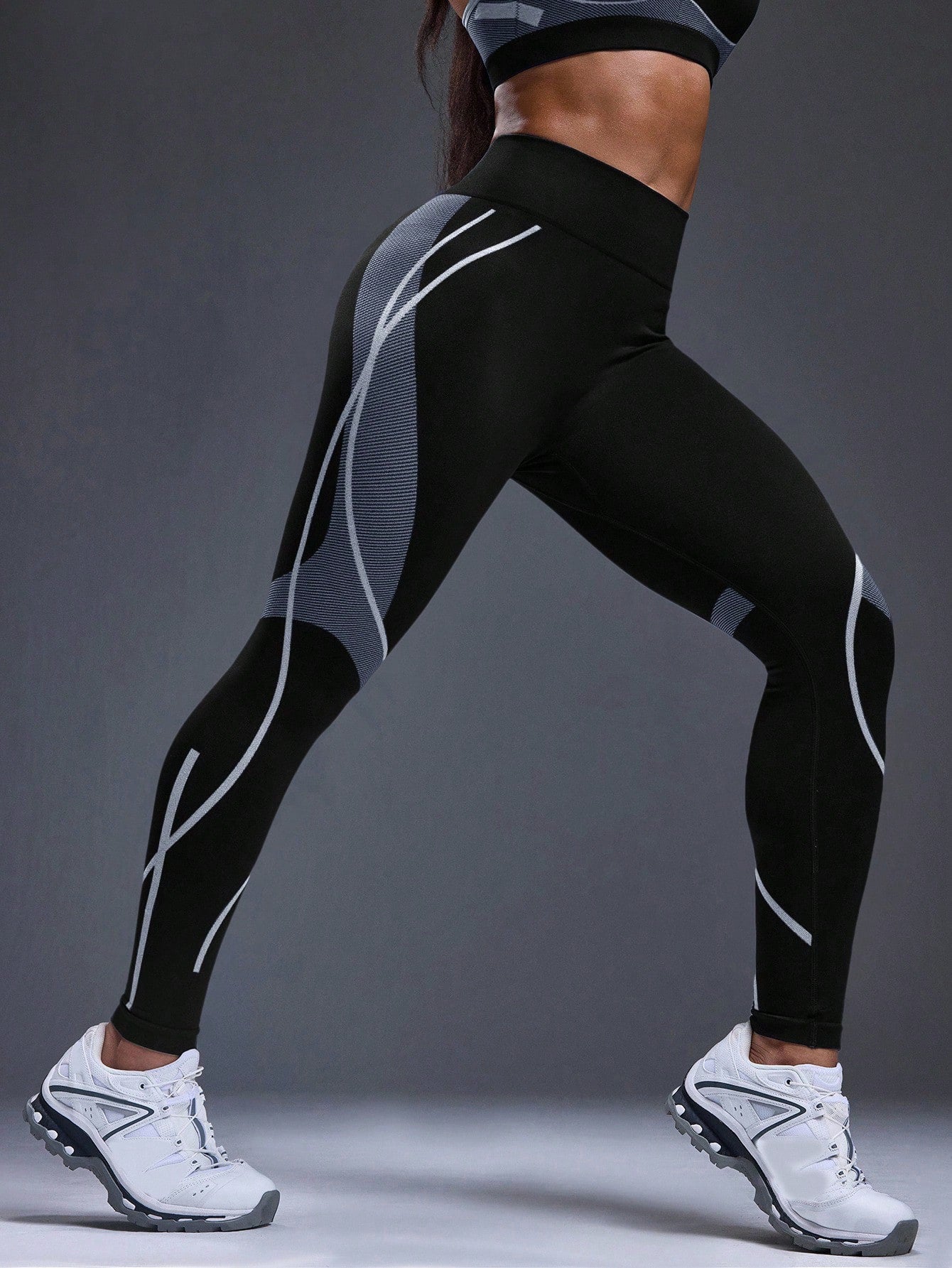 Legging Cintura Alta Seamless Com Recortes Dinâmicos