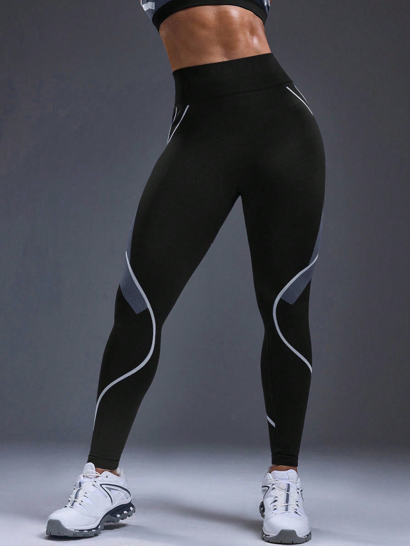 Legging Cintura Alta Seamless Com Recortes Dinâmicos