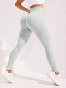 Legging Cintura Alta Seamless Com Estampa Texturizada Fitness