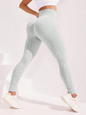 Legging Cintura Alta Seamless Com Estampa Texturizada Fitness