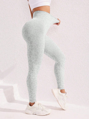 Legging Cintura Alta Seamless Com Estampa Texturizada Fitness