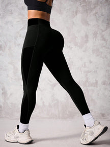Legging Cintura Alta Com Bolso E Painéis Perfurados Fitness