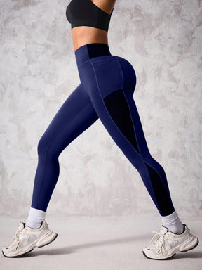 Legging Cintura Alta Com Bolso E Painéis Perfurados Fitness