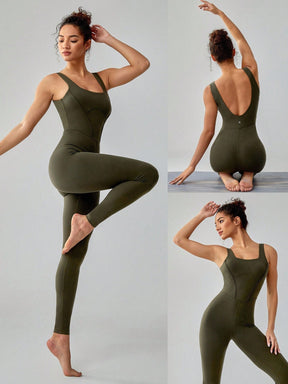 Macacão Alça Média Recorte Modelador Costas Profundas