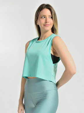 Regata Cropped Com Caimento Leve Estilo Training