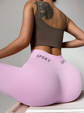 Legging Cintura Alta Sem Costura Efeito Modelador Fitness