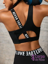 Conjunto Yoga Top Assimétrico E Legging Estilo Studio Preto / PP Conjunto Yoga Top Assimétrico E Legging Estilo Studio