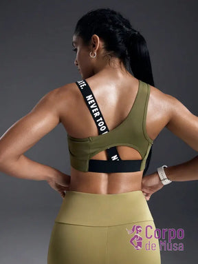 Conjunto Yoga Top Assimétrico E Legging Estilo Studio Verde Menta / PP Conjunto Yoga Top Assimétrico E Legging Estilo