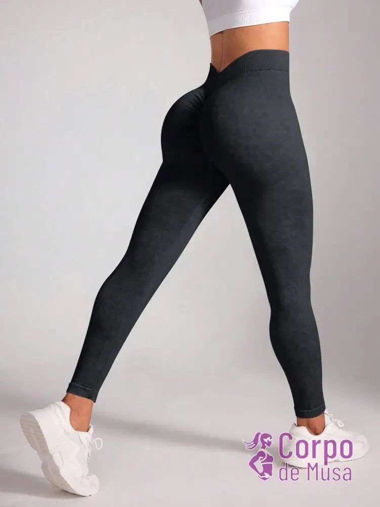 Legging Cintura Alta Efeito Modelador Estilo Fitness Legging Cintura Alta Efeito Modelador Estilo Fitness