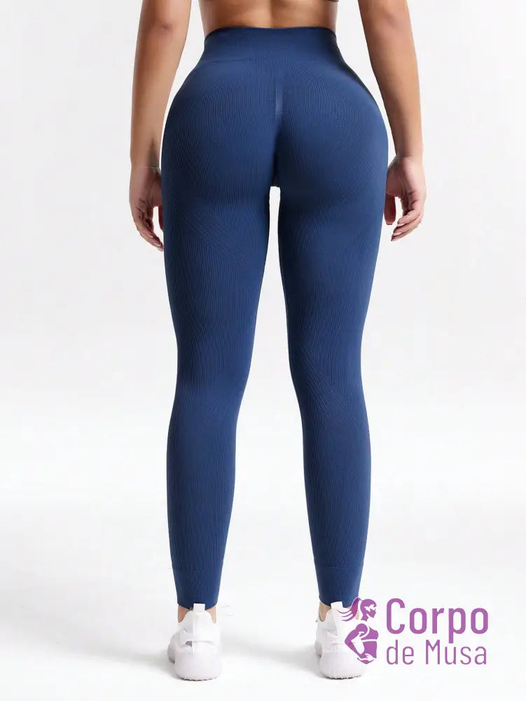 Legging Cintura Alta Seamless Com Compressão Fitness Legging Cintura Alta Seamless Com Compressão Fitness