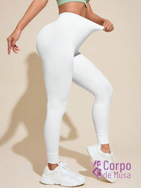Legging Cintura Alta Seamless Com Compressão Fitness Legging Cintura Alta Seamless Com Compressão Fitness