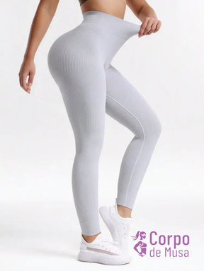 Legging Cintura Alta Seamless Com Compressão Fitness Legging Cintura Alta Seamless Com Compressão Fitness