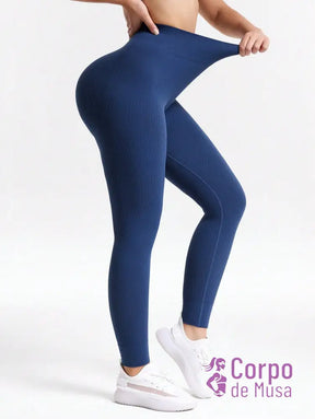 Legging Cintura Alta Seamless Com Compressão Fitness Legging Cintura Alta Seamless Com Compressão Fitness