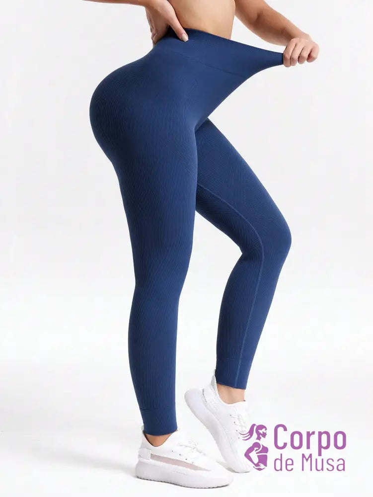 Legging Cintura Alta Seamless Com Compressão Fitness Legging Cintura Alta Seamless Com Compressão Fitness