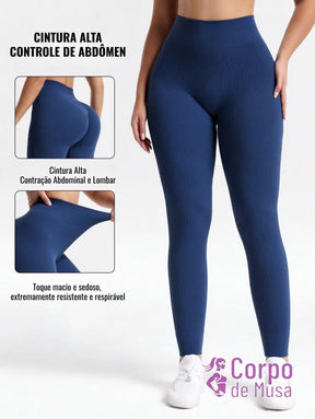 Legging Cintura Alta Seamless Com Compressão Fitness Legging Cintura Alta Seamless Com Compressão Fitness