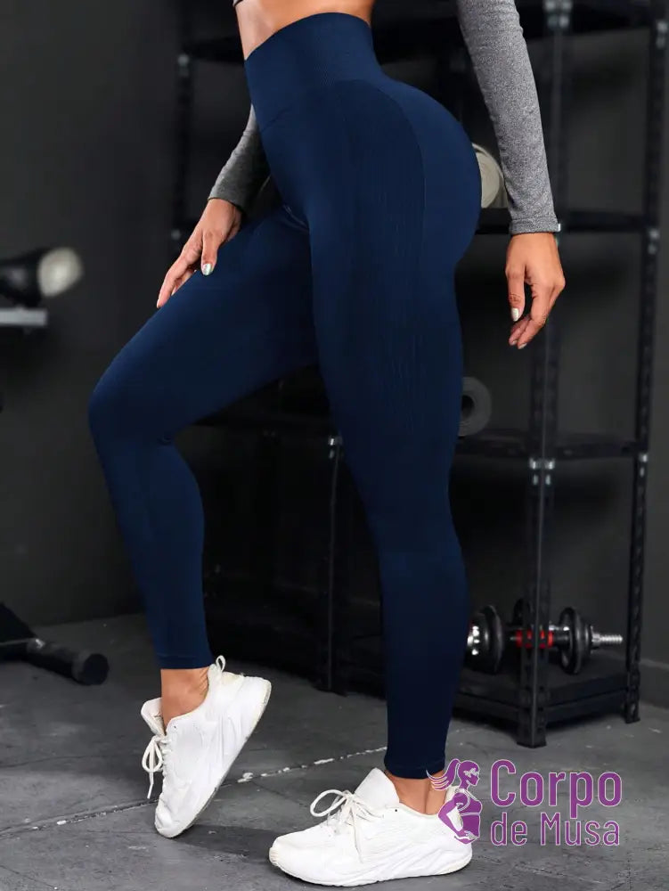Legging Cintura Alta Seamless Com Compressão Modeladora Legging Cintura Alta Seamless Com Compressão Modeladora
