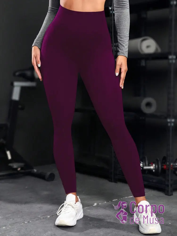 Legging Cintura Alta Seamless Com Compressão Modeladora Legging Cintura Alta Seamless Com Compressão Modeladora