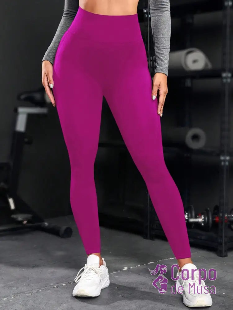Legging Cintura Alta Seamless Com Compressão Modeladora Legging Cintura Alta Seamless Com Compressão Modeladora