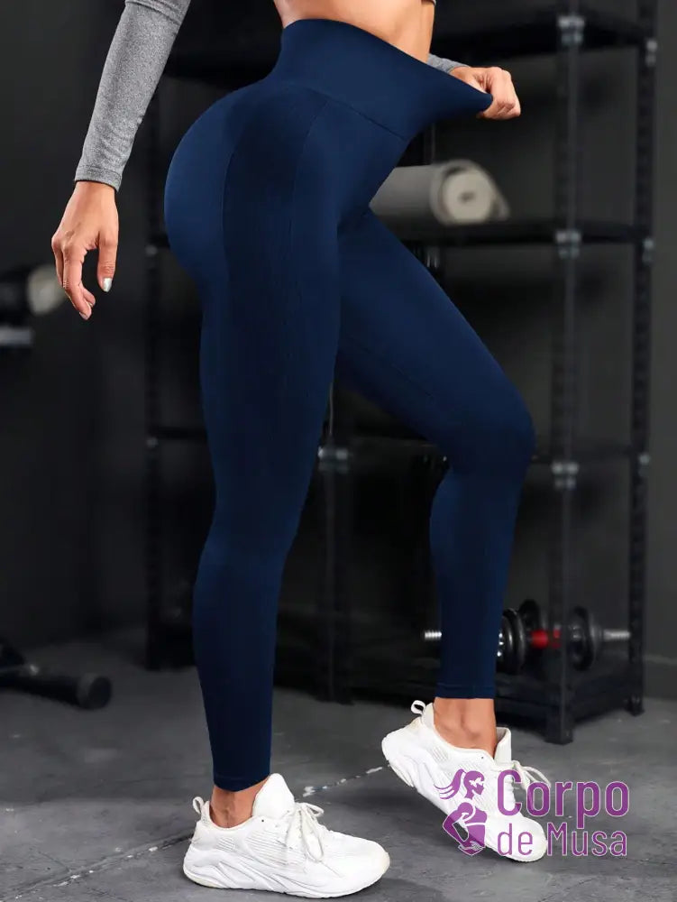 Legging Cintura Alta Seamless Com Compressão Modeladora Legging Cintura Alta Seamless Com Compressão Modeladora