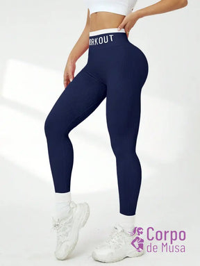 Legging Cintura Alta Seamless Com Cós Esportivo Fitness Legging Cintura Alta Seamless Com Cós Esportivo Fitness