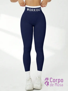 Legging Cintura Alta Seamless Com Cós Esportivo Fitness Legging Cintura Alta Seamless Com Cós Esportivo Fitness