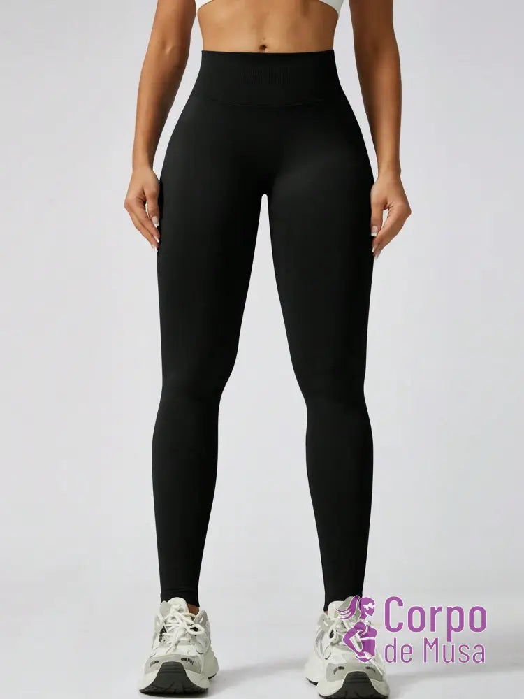 Legging Cintura Alta Seamless Com Efeito Levanta Bumbum Fitness Legging Cintura Alta Seamless Com Efeito Levanta Bumbum