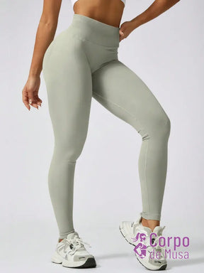 Legging Cintura Alta Seamless Com Efeito Levanta Bumbum Fitness Legging Cintura Alta Seamless Com Efeito Levanta Bumbum