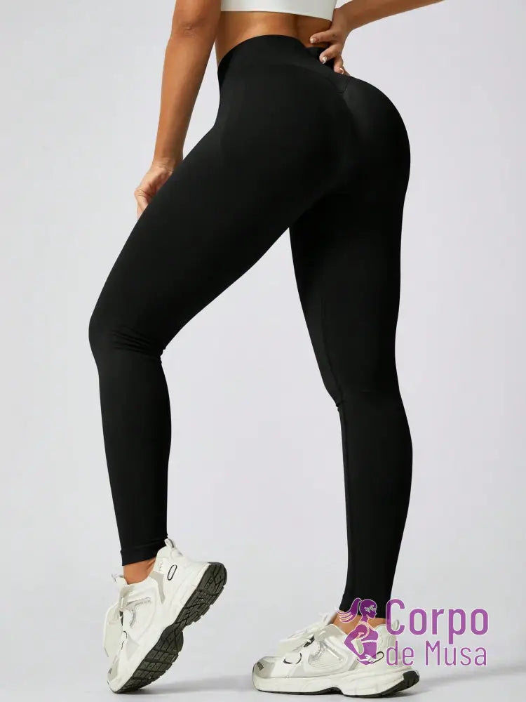 Legging Cintura Alta Seamless Com Efeito Levanta Bumbum Fitness Legging Cintura Alta Seamless Com Efeito Levanta Bumbum