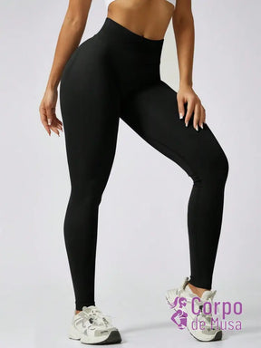 Legging Cintura Alta Seamless Com Efeito Levanta Bumbum Fitness Legging Cintura Alta Seamless Com Efeito Levanta Bumbum