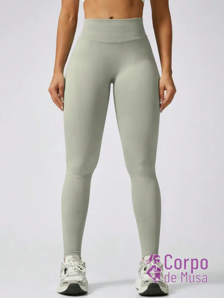Legging Cintura Alta Seamless Com Efeito Levanta Bumbum Fitness Legging Cintura Alta Seamless Com Efeito Levanta Bumbum