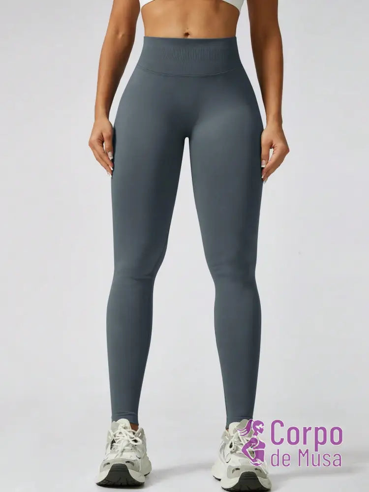 Legging Cintura Alta Seamless Com Efeito Levanta Bumbum Fitness Legging Cintura Alta Seamless Com Efeito Levanta Bumbum