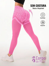 Legging Cintura Alta Seamless Com Estampa Animal Fit Rosa / PP Legging Cintura Alta Seamless Com Estampa Animal Fit